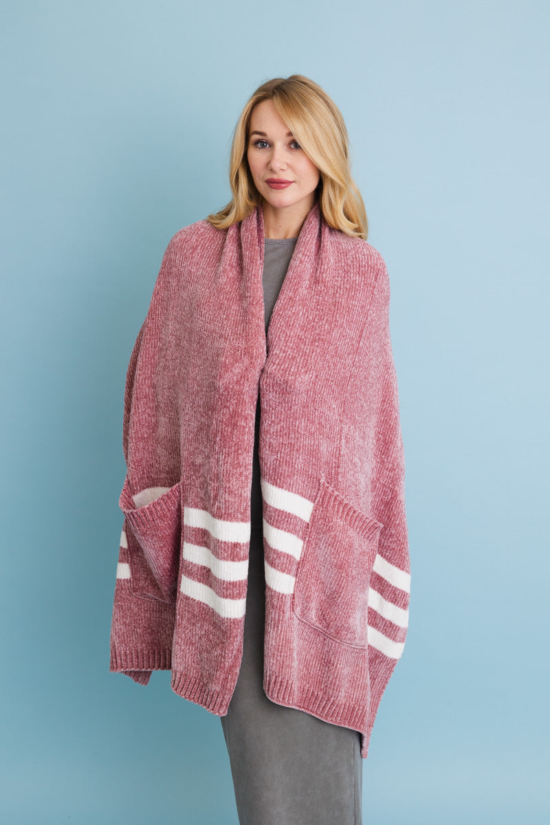 Chenille Pocket Scarf - Soft Comfort with Handy Pockets ????-Soul Flow Apparel