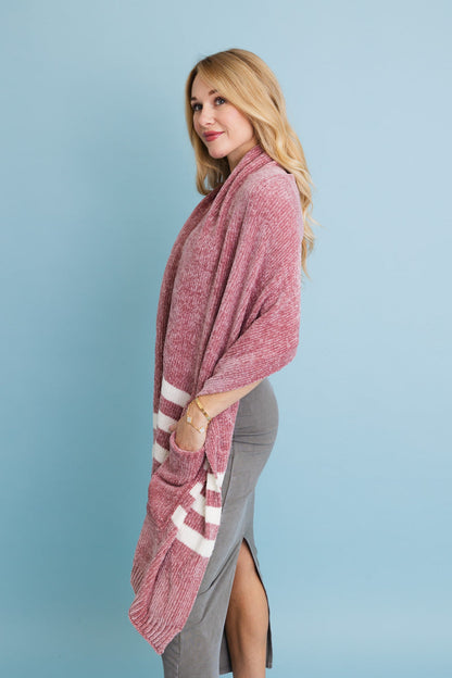 Chenille Pocket Scarf - Soft Comfort with Handy Pockets ????-Soul Flow Apparel