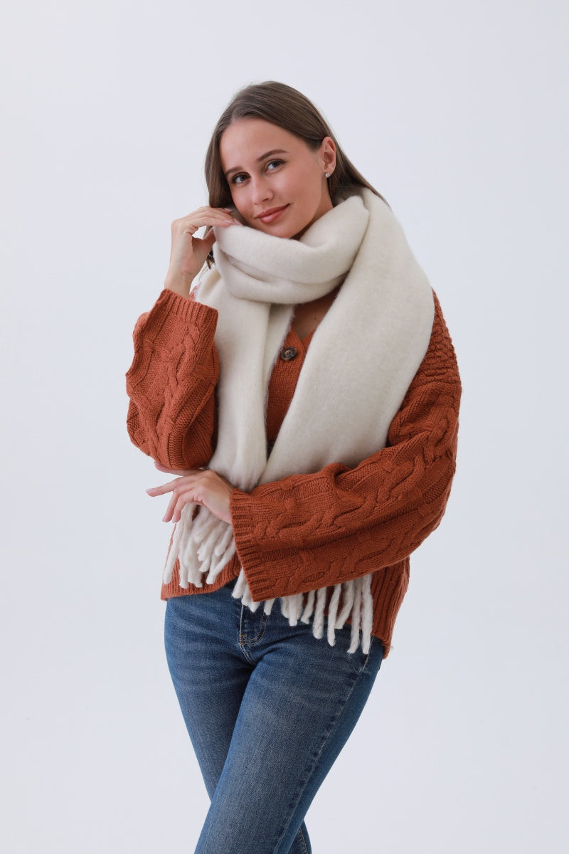 Classic Tassel Knit Scarf – Bestselling Winter Essential???-Soul Flow Apparel
