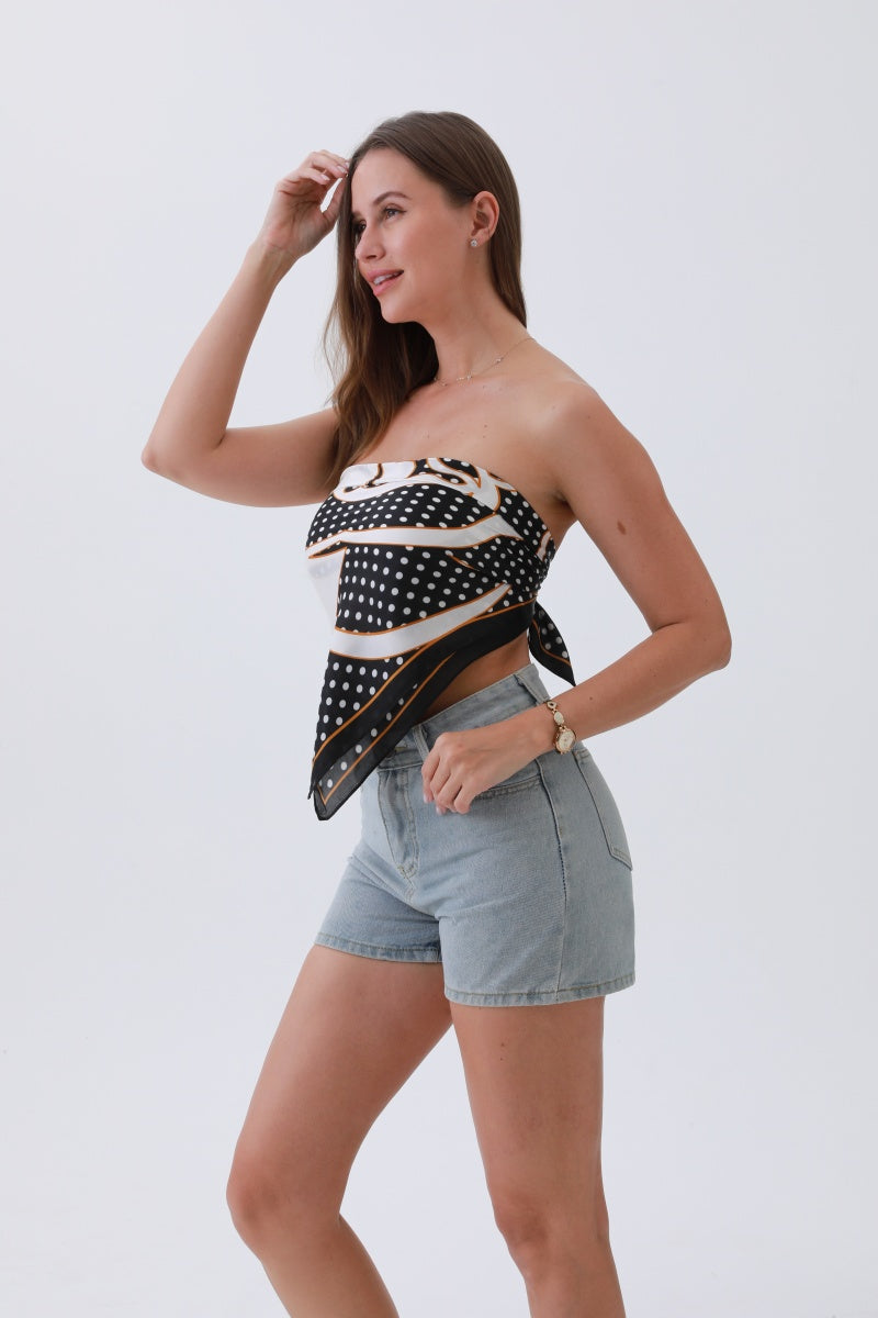 Polka Petal Bandana – Whimsical Silky Luxury?????-Soul Flow Apparel