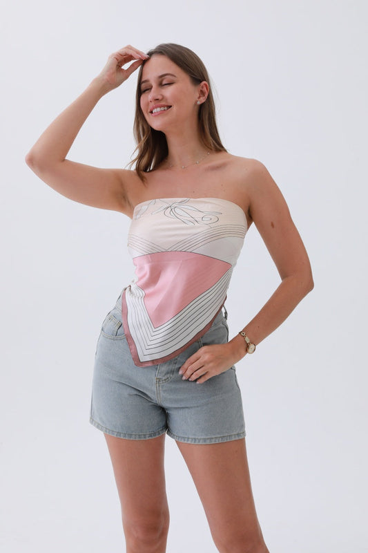 Canyon Rose Bandana – Desert Bloom Silk Scarf?????????-Soul Flow Apparel