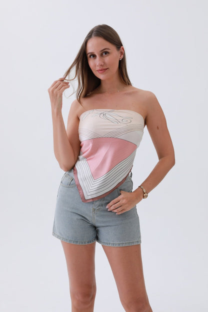 Canyon Rose Bandana – Desert Bloom Silk Scarf?????????-Soul Flow Apparel