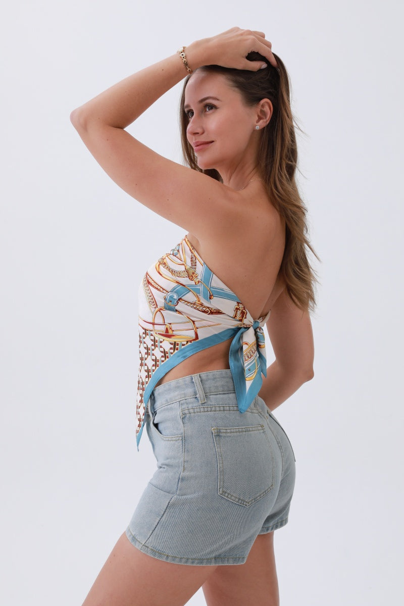 Equestrian Chic Bandana – Equestrian-Inspired Chain Detailing?????-Soul Flow Apparel