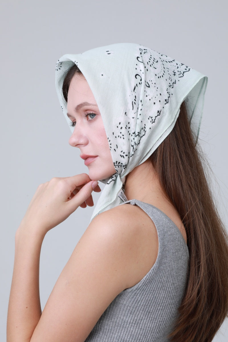 Soft Cotton Printed Bandanas – Multi-Way Headband & Scarf Set ????????-Soul Flow Apparel