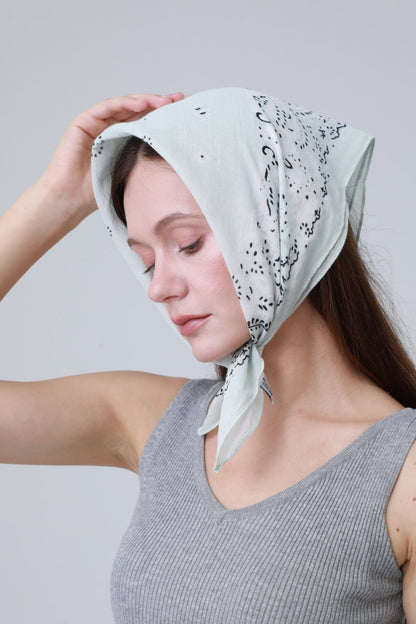 Soft Cotton Printed Bandanas – Multi-Way Headband & Scarf Set 🌸🧣 Leto Collection
