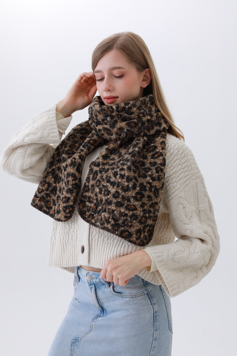 Leopard Print Woven Scarf – Animal Pattern Accent ?????-Soul Flow Apparel