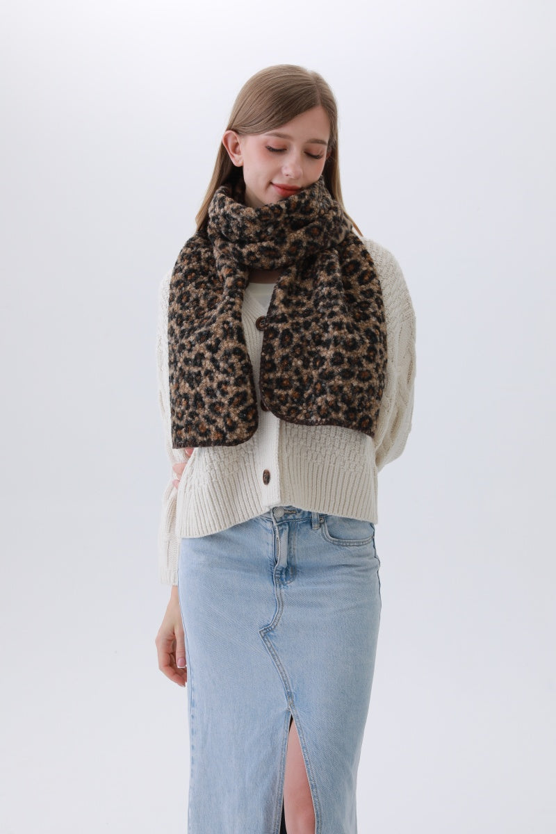 Leopard Print Woven Scarf – Animal Pattern Accent ?????-Soul Flow Apparel