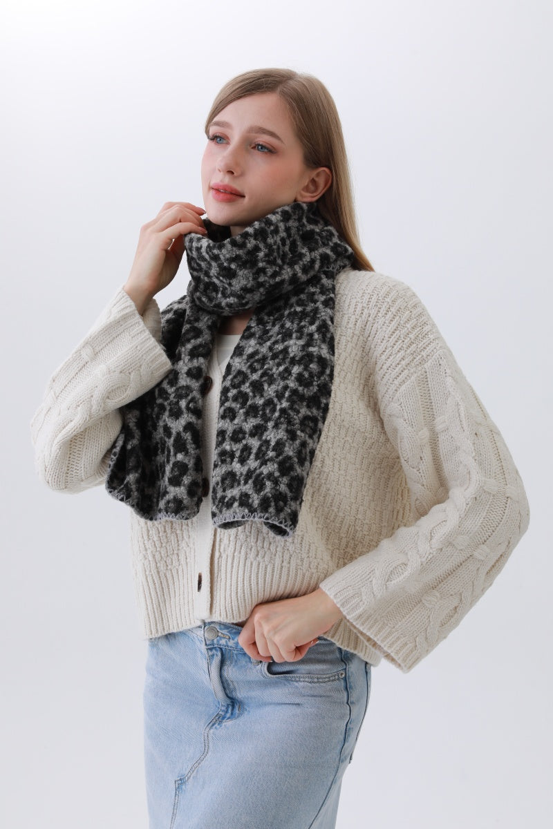 Leopard Print Woven Scarf – Animal Pattern Accent ?????-Soul Flow Apparel