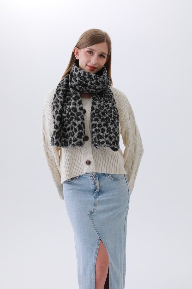 Leopard Print Woven Scarf – Animal Pattern Accent ?????-Soul Flow Apparel