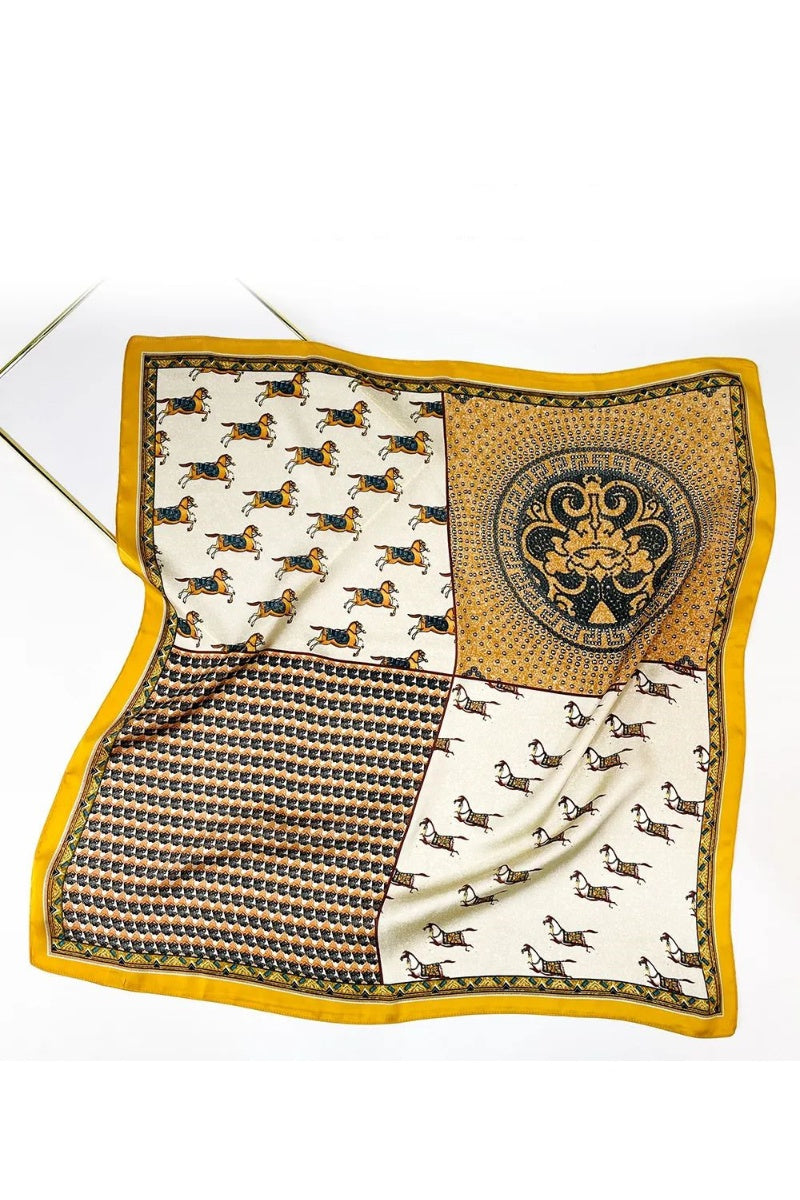 Vintage Patchwork Bandana – Luxe Silk Square Scarf ?????-Soul Flow Apparel