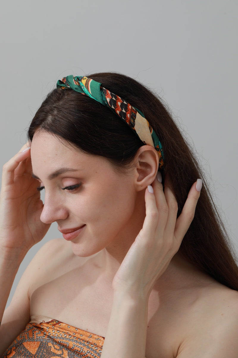 Vintage Patchwork Bandana – Luxe Silk Square Scarf ?????-Soul Flow Apparel