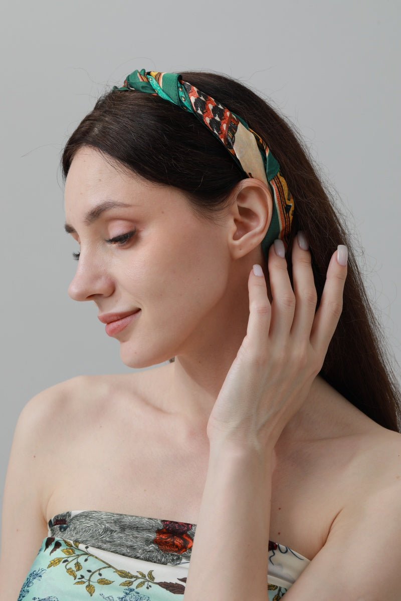 Vintage Patchwork Bandana – Luxe Silk Square Scarf ?????-Soul Flow Apparel