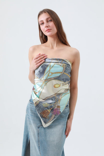 Silky Smooth Printed Square Scarf – Soft & Versatile Neckwear
