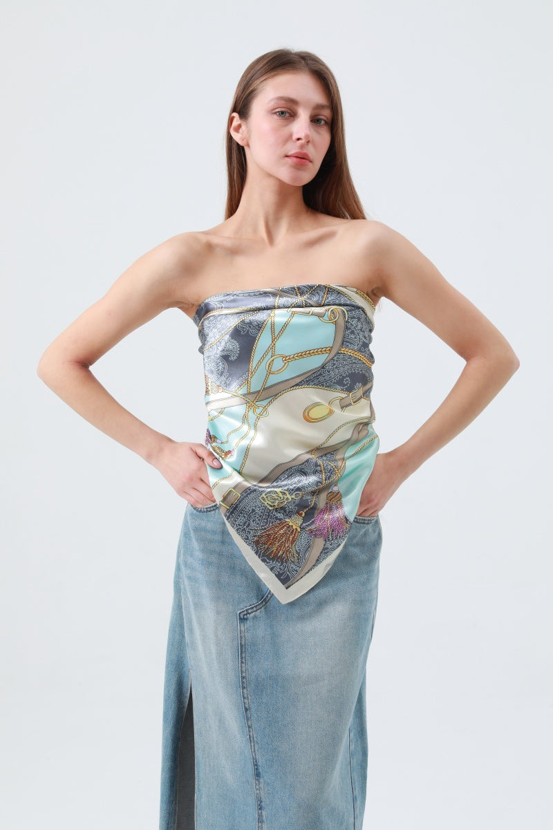 Silky Smooth Printed Square Scarf – Soft & Versatile Neckwear