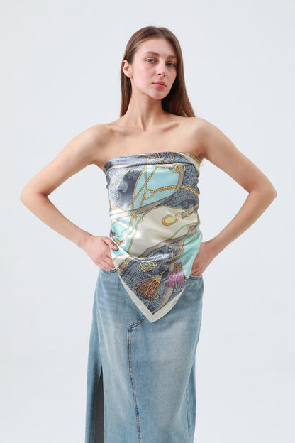 Silky Smooth Printed Square Scarf – Soft & Versatile Neckwear