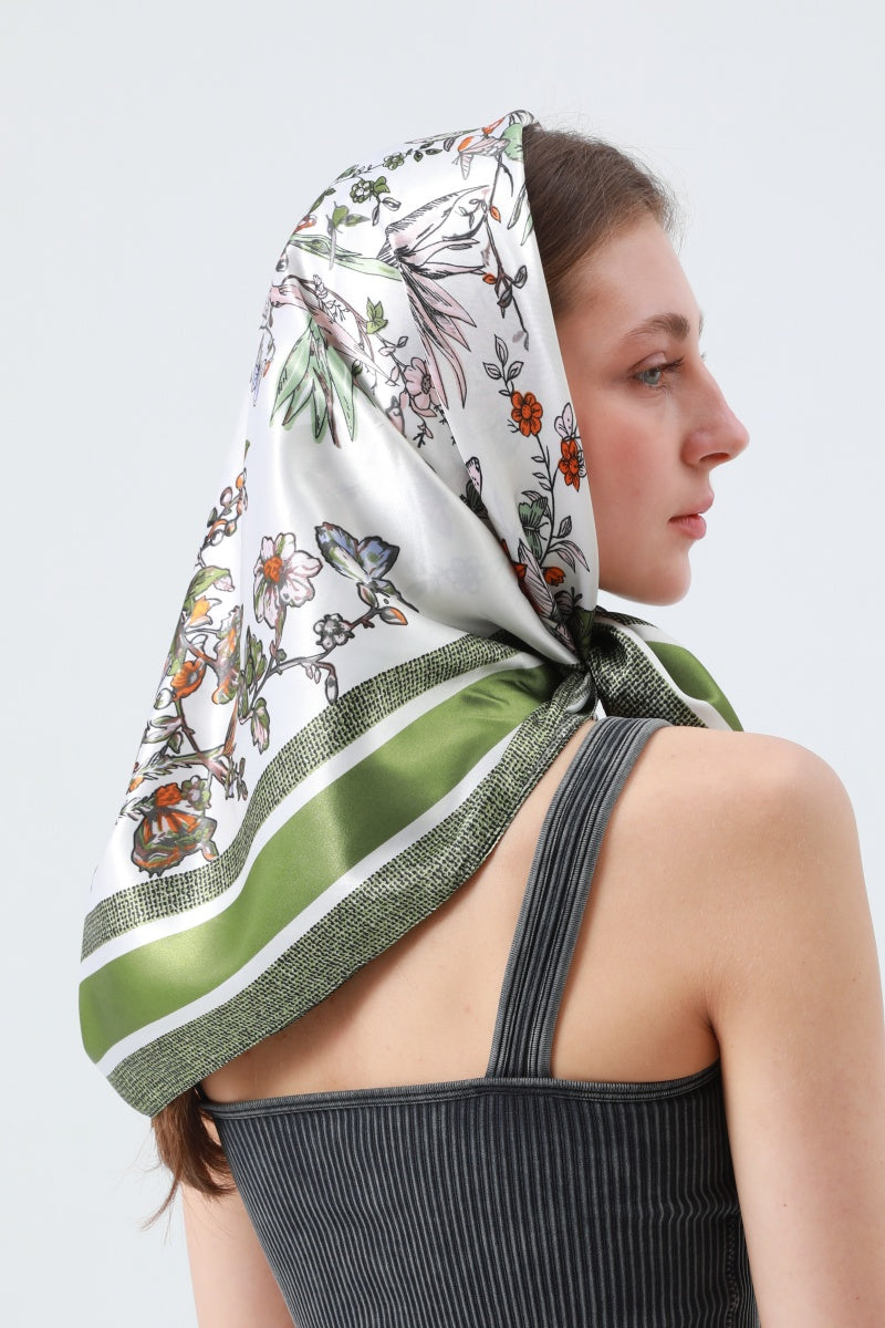 Silky Butterfly Floral Bandana – Summer Staple Scarf 🦋🌸 Leto Collection