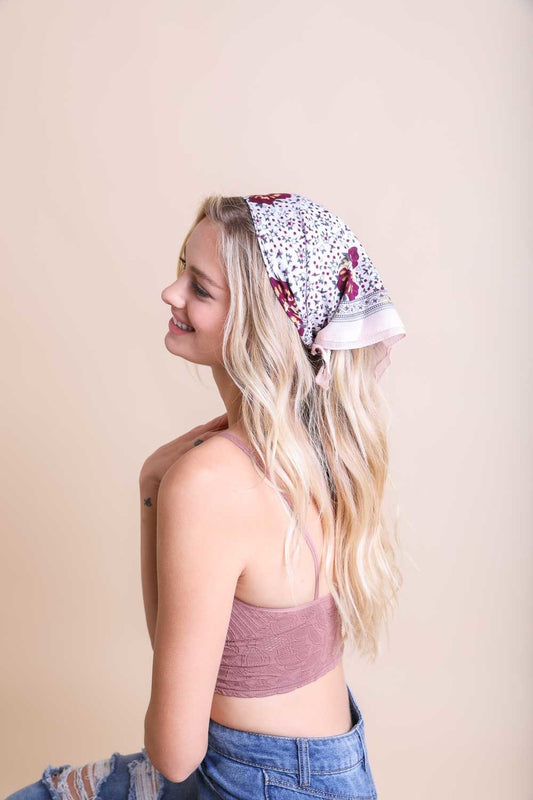 Orchid Floral Bandana-Soul Flow Apparel