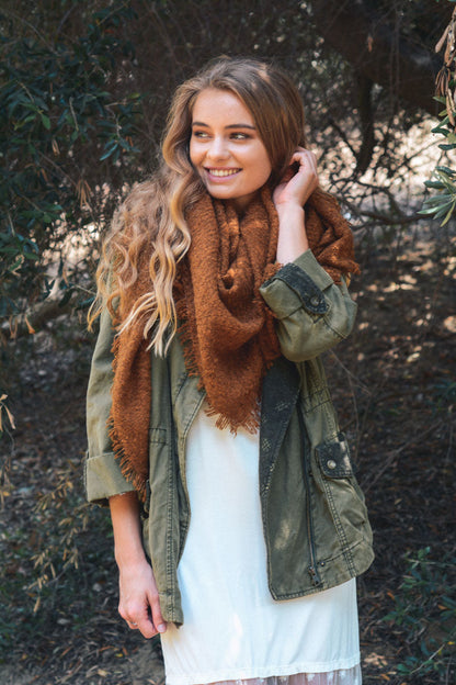 Luxury Mohair Square Scarf – Cozy & Elegant Wrap