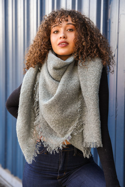 Mohair Square Blanket Scarf-Soul Flow Apparel