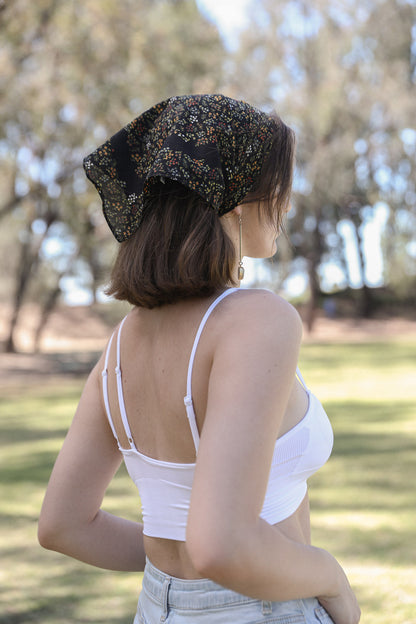 Soft Cotton Floral Foliage Bandana-Soul Flow Apparel