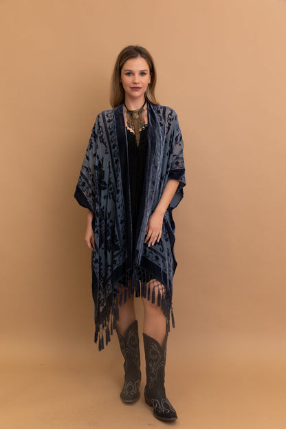 Velvet Dream Mesh Tapestry Kimono-Soul Flow Apparel