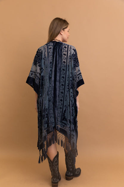 Velvet Dream Mesh Tapestry Kimono-Soul Flow Apparel