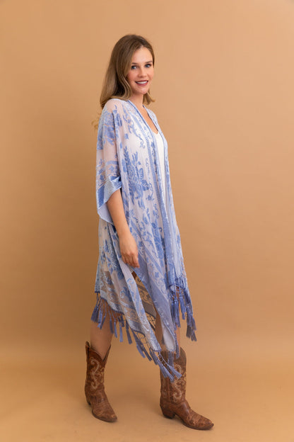 Velvet Dream Mesh Tapestry Kimono-Soul Flow Apparel