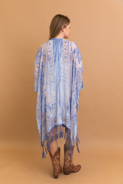 Velvet Dream Mesh Tapestry Kimono-Soul Flow Apparel