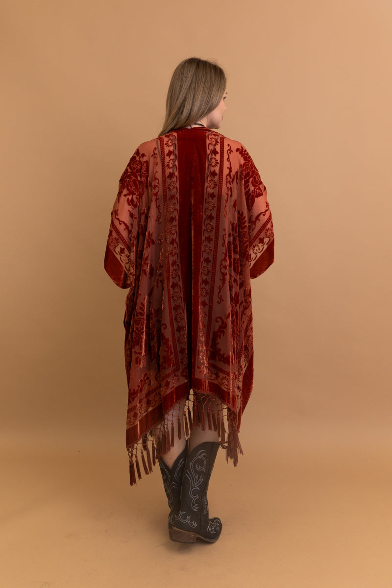 Velvet Dream Mesh Tapestry Kimono-Soul Flow Apparel
