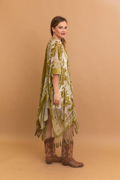 Velvet Dream Mesh Tapestry Kimono-Soul Flow Apparel