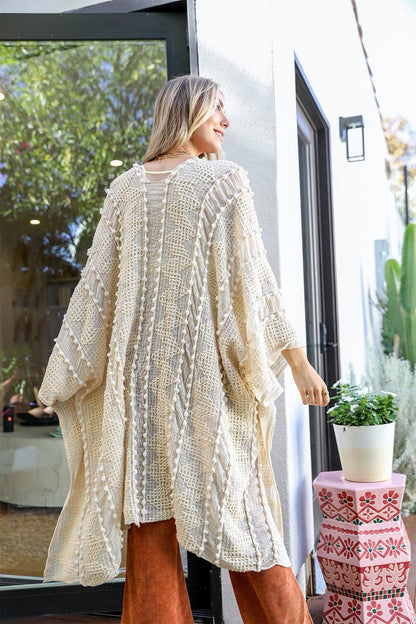 Soft Embroidered Zig Zag Kimono-Soul Flow Apparel