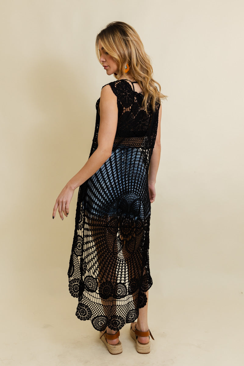 Boho Bliss Longtail Crochet Vest-Soul Flow Apparel