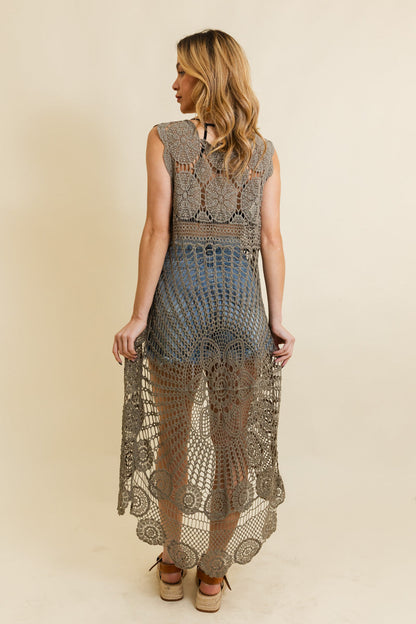Boho Bliss Longtail Crochet Vest-Soul Flow Apparel