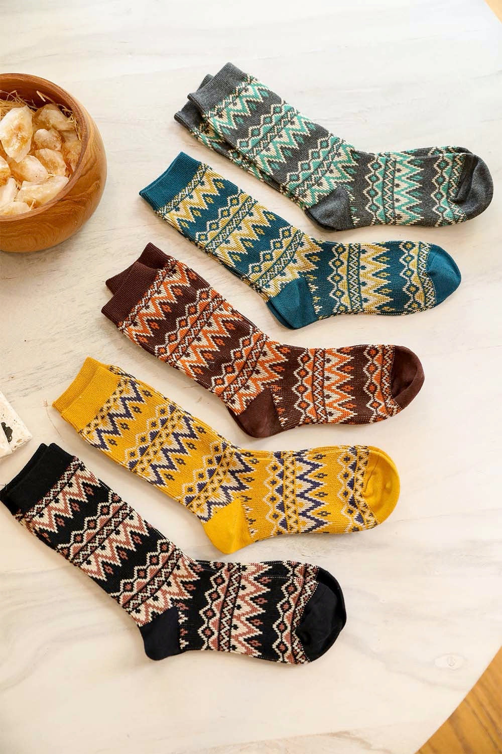 Cozy Tribal Pattern Socks-Soul Flow Apparel
