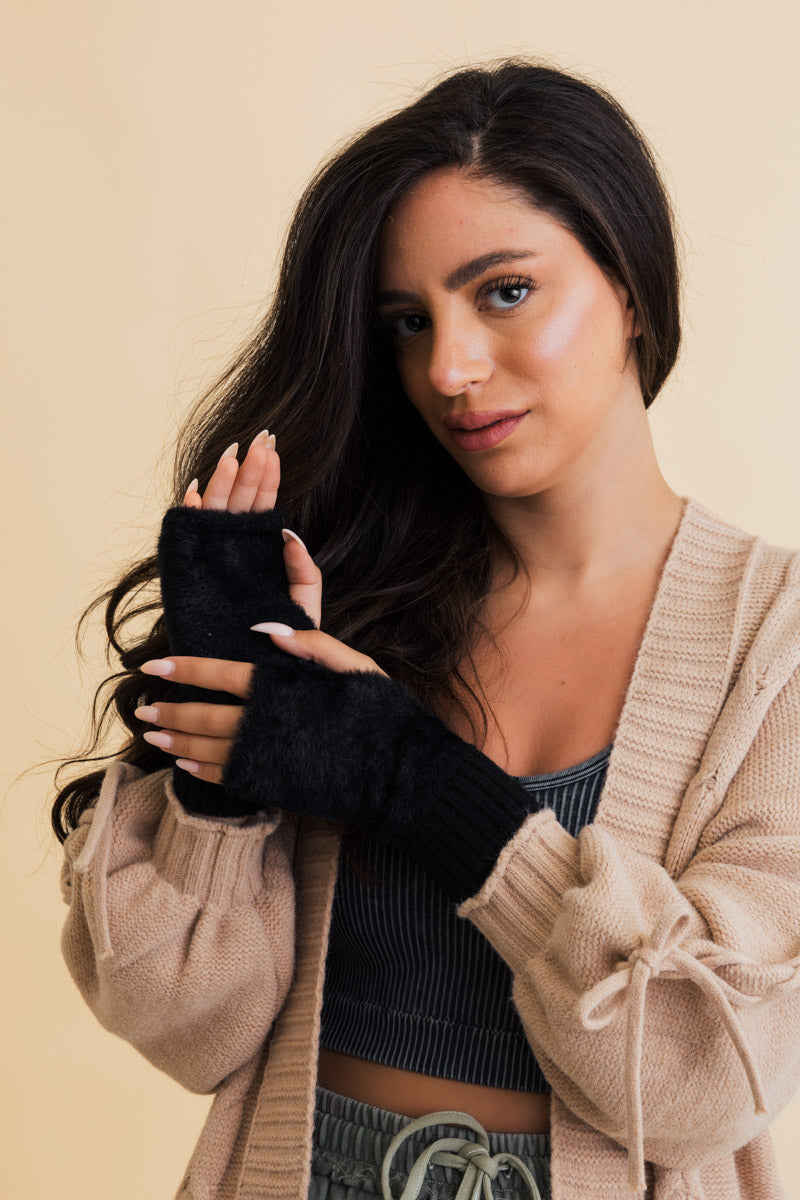 Plush Winter Gloves - Phone-Friendly Use ????-Soul Flow Apparel