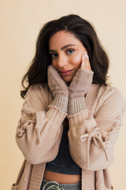 Plush Winter Gloves - Phone-Friendly Use ????-Soul Flow Apparel