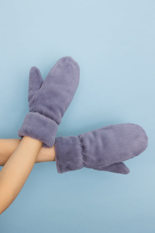 Plush Fleece Lined Cozy Mitten in Soft Colors-Soul Flow Apparel