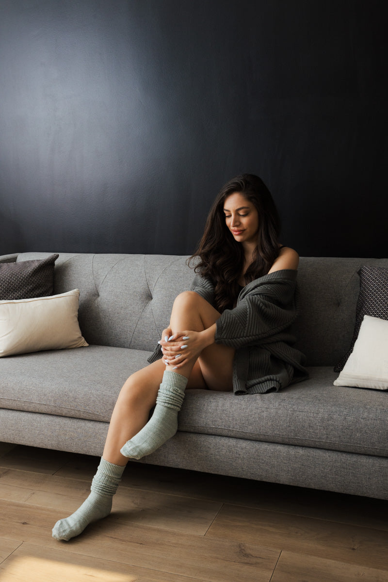 Pastel Dreams Slouchy Knit Socks - Casual Knitwear ????-Soul Flow Apparel