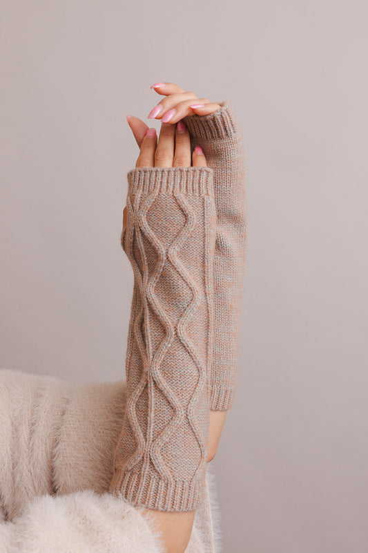 Aran Soft Knitted Arm Warmer-Soul Flow Apparel