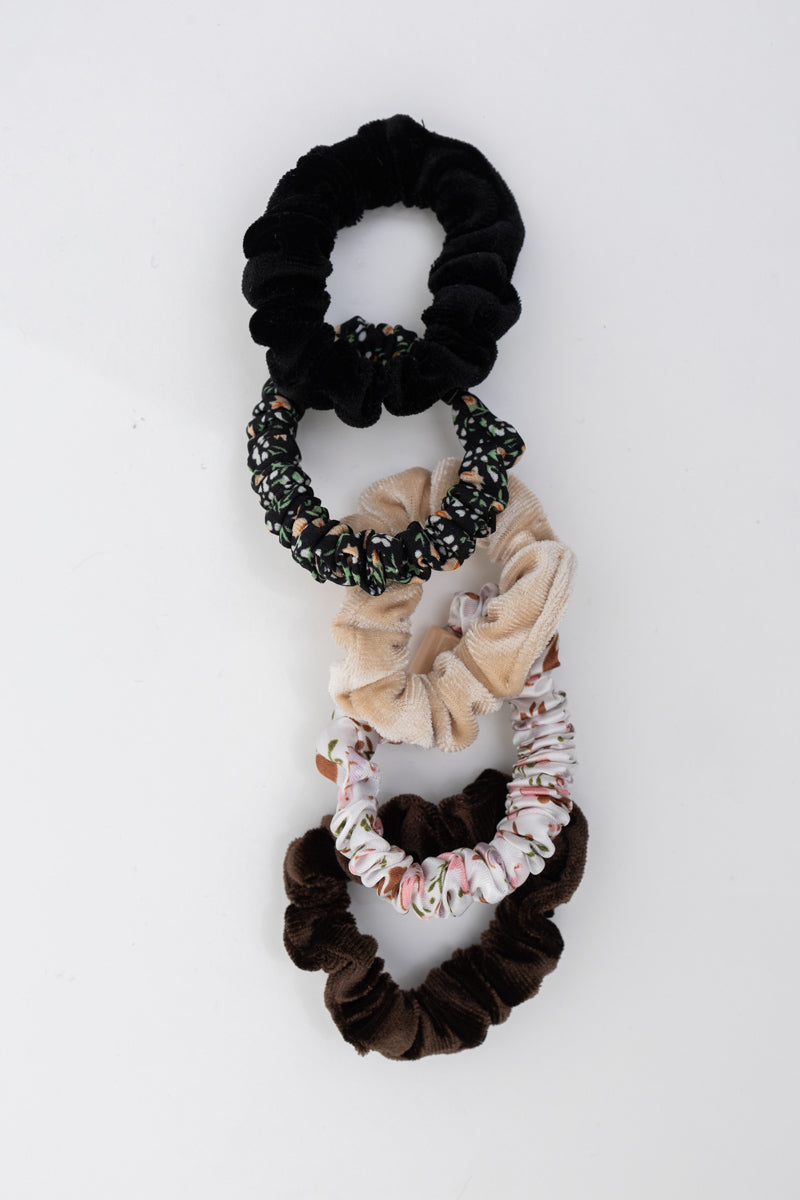 Autumn Floral Hair Ponytail Scrunchies – Assorted Designs-Soul Flow Apparel