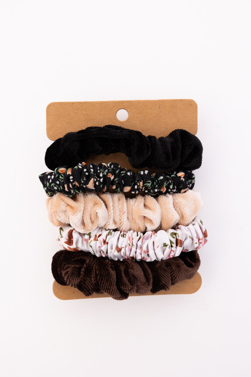 Autumn Floral Hair Ponytail Scrunchies – Assorted Designs-Soul Flow Apparel