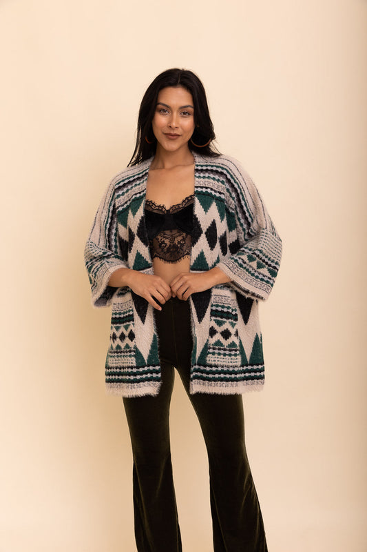 Aztec Dreams Faux Hair Pocket Ruana-Soul Flow Apparel
