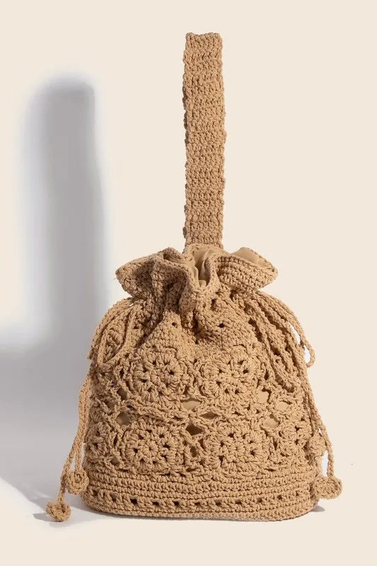 Fame Intricate Braided Single Strap Drawstring Bag-Soul Flow Apparel