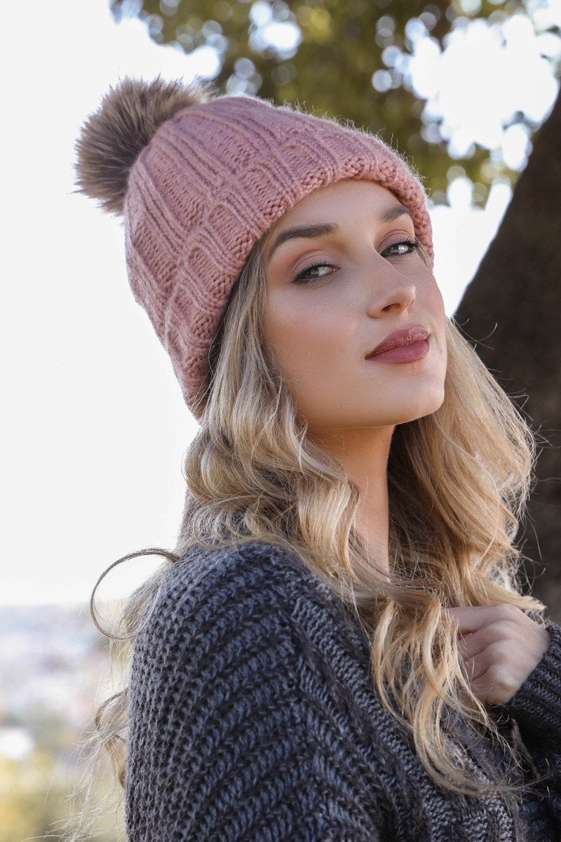 Soul Flow Apparel | Boho Basic Ribbed Pom Beanie