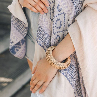 Basketweave Rattan Bangle