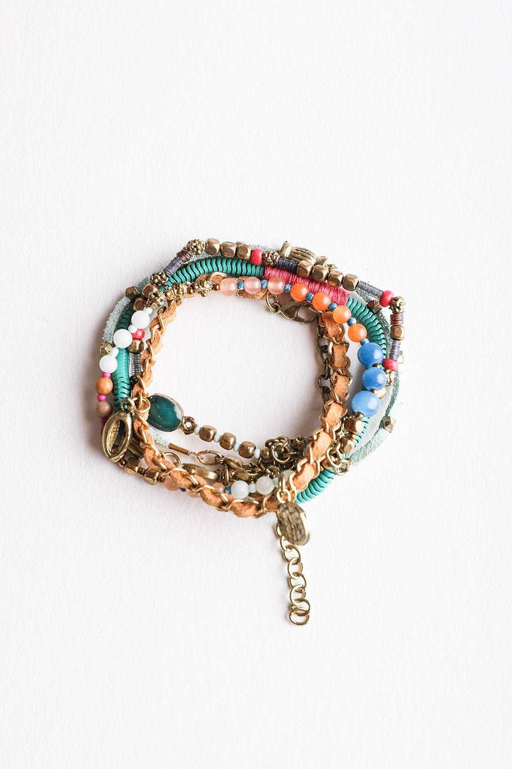 Beaded Gold Stacked Bracelet-Soul Flow Apparel
