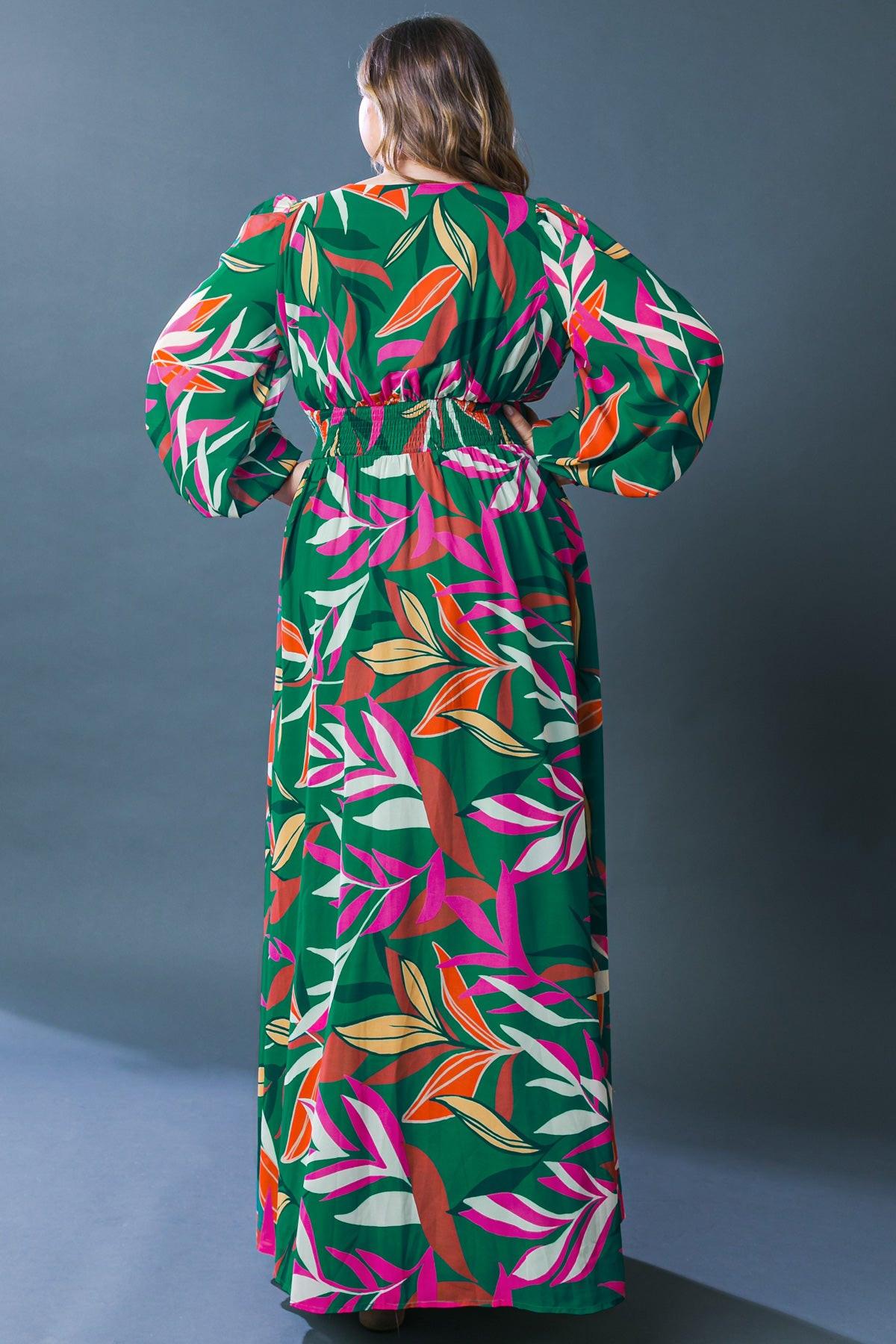 Gone Coastal Woven Maxi Dress With V Neckline Peasant Sleeves Smocked Waist