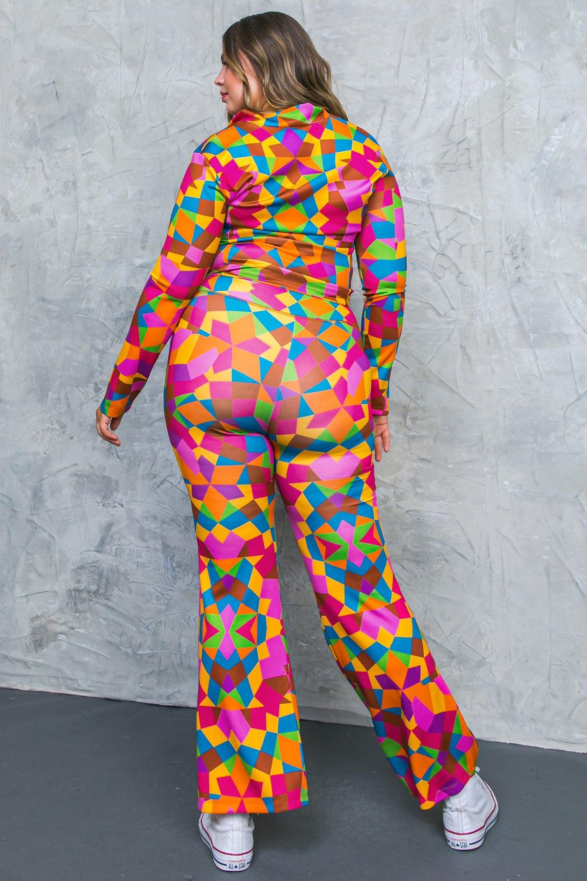 Sweetest Shower Scuba Tracksuit With Front Zip And Bell Bottom Pants