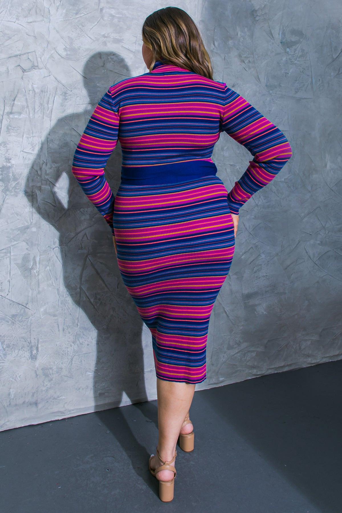 Noteworthy Shine Sweater Midi Dress With Turtle Neck And Belt