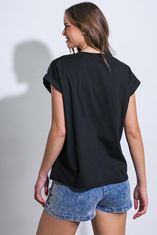 How I'm Feeling Black Knit Top — Soul Flow Apparel